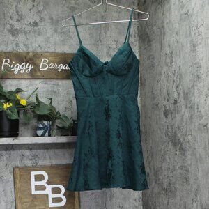 City Studios Juniors Sweetheart-Neck Jacquard Dress 8554XK4AT3 Hunter Green 7/8